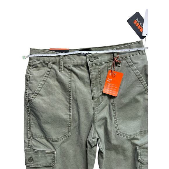 BASS OUTDOOR Women's High-Rise Canvas Cargo Pants NWT LICHEN GREEN SIZE 4 - Picture 9 of 11
